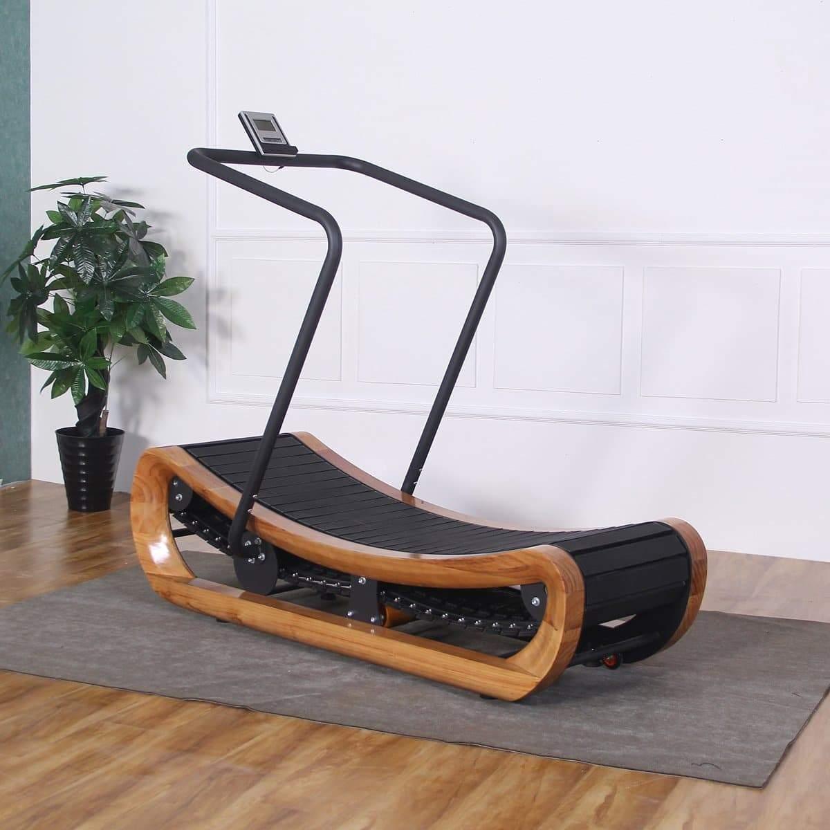 Curved Wooden Treadmill - Montreal Fitness