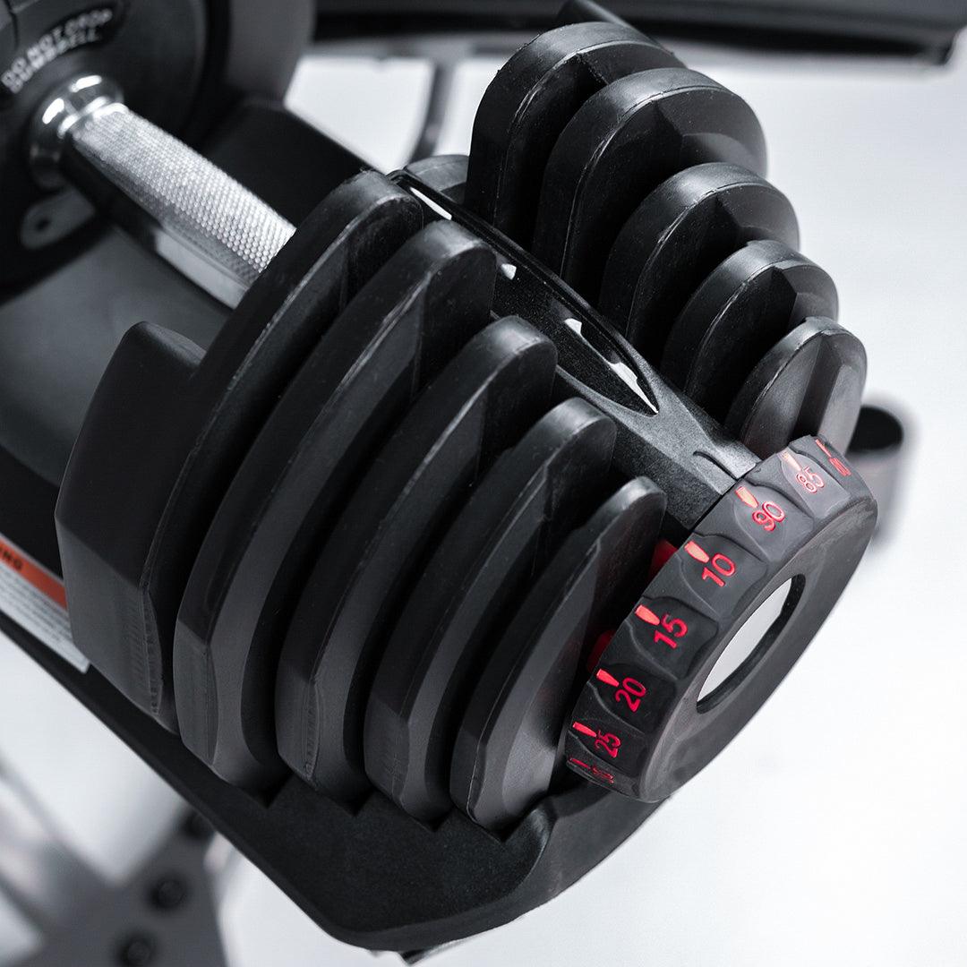 Ultimate Pro set / 2 Adjustable Dumbbells / 10-90 lbs - Montreal Fitness